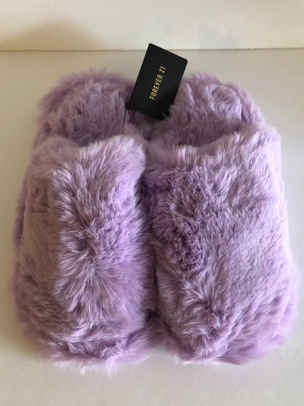 Forever 21 Plush Home Slippers Lavender Size L Soft Faux Fur New